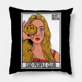 Sad People Club Pillow