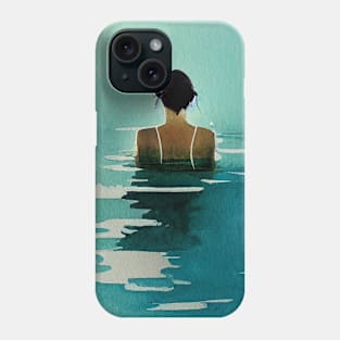 Swimming in Turquoise Phone Case