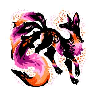 Lesbian Flag Fox T-Shirt