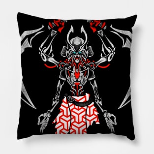 Cyborg samurai Pillow