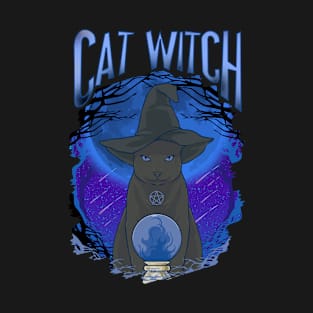 Cat Witch Mysterious Halloween Character T-Shirt