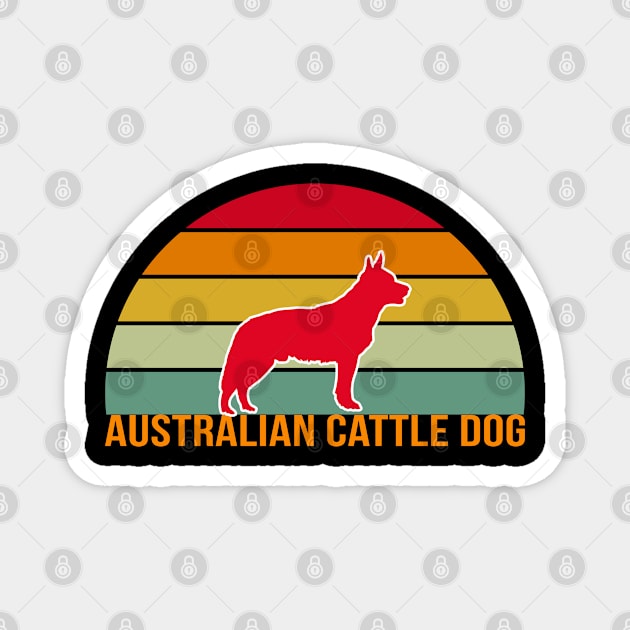 Australian Cattle Dog Vintage Silhouette Magnet by seifou252017