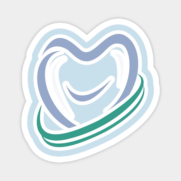 Tooth with crown illustration logo template design for dental or dentist. Magnet by AlviStudio