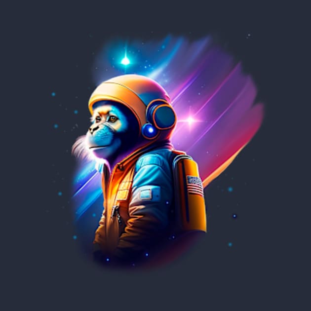 a monkey in outer space by enyeniarts