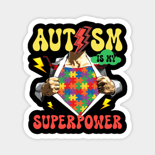 Heroes For Autism Autism Awareness Month Superpower Magnet