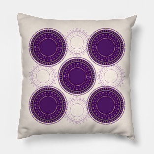 Abstract Purple Mandala Design Pillow