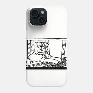 Music Producer Dog Line Drawing Phone Case