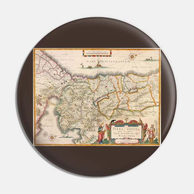 Antique Map of the Holy Land by Willem Janszoon Blaeu, 1629 Pin by MasterpieceCafe