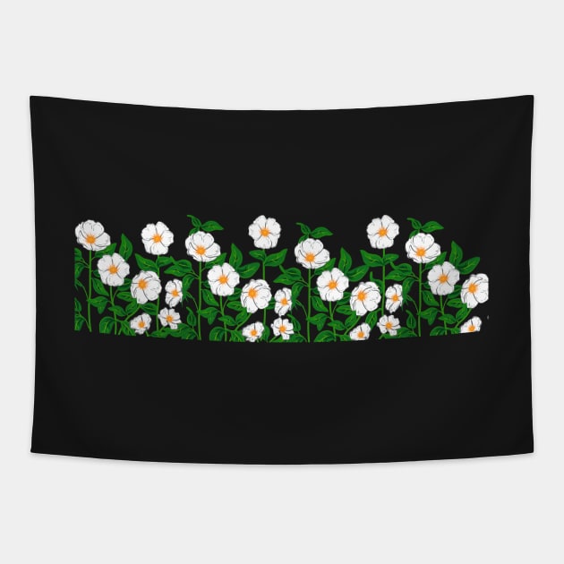 Cherokee Rose White Flowers Tapestry by Thor