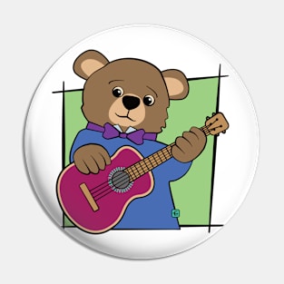 Bear Cub Guitar Music Pin