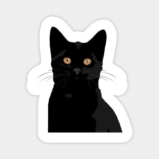 Black Cat Peeking Magnet