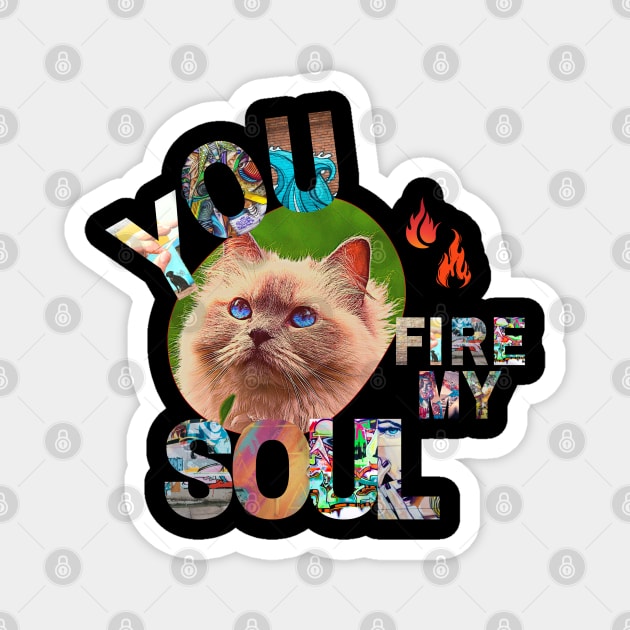 You Fire My Soul Cat Magnet by AngelFeatherDsg