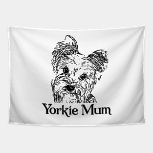 Yorkshire Terrier Black Print Artwork Tapestry