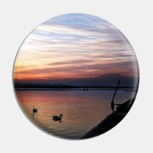 Sunset landscape, lake photography Pin