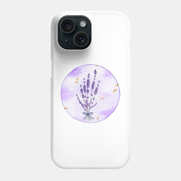 Lavender circle Phone Case by Leonie Jonk