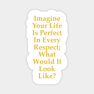 Imagine Your Life Is Perfect In Every Respect Magnet