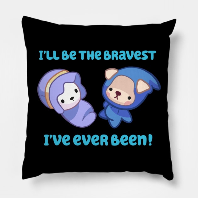 Brave Mom of Twins Pillow by Juice_On