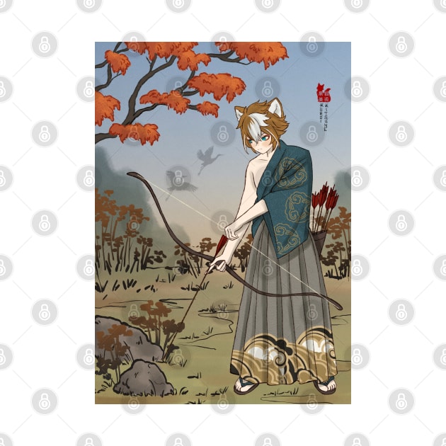 Goru, Genshin Impact Traditional Illustration by Kuroi Kitsune
