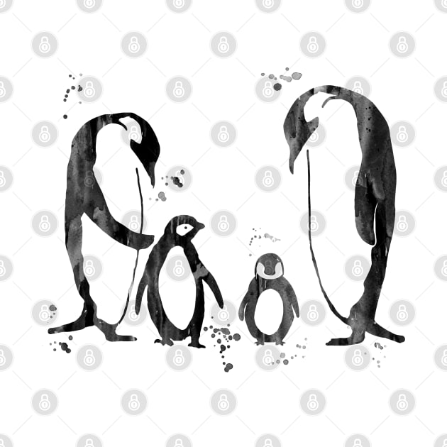 Penguin family by RosaliArt