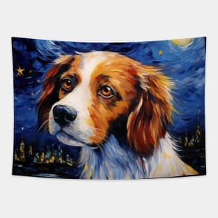 Kooikerhondje Starry Night Tapestry