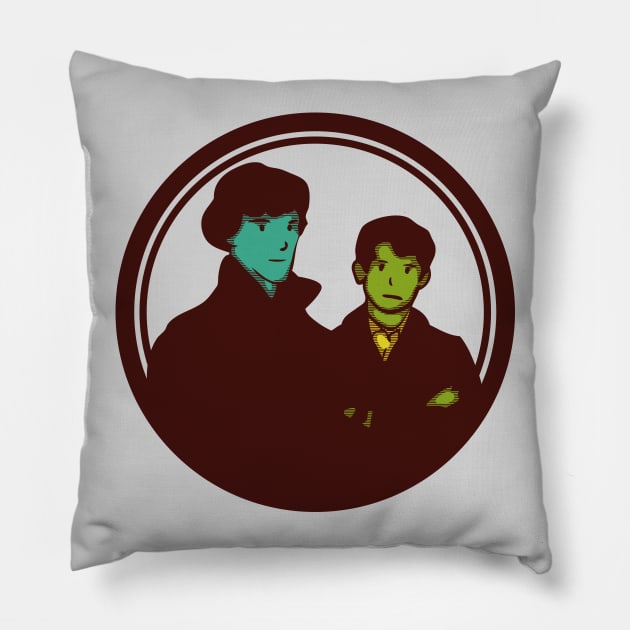 Sherlock & Watson Pillow by prometheus31