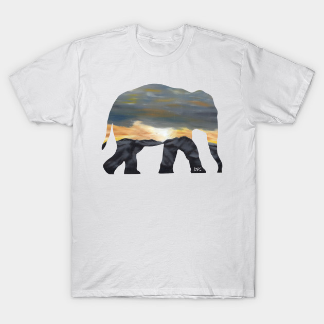 Elephant Mountain Dawn Silhouette Elephant T Shirt Teepublic