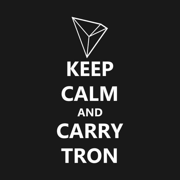 Keep Calm and Carry Tron (White Text) by DLLN