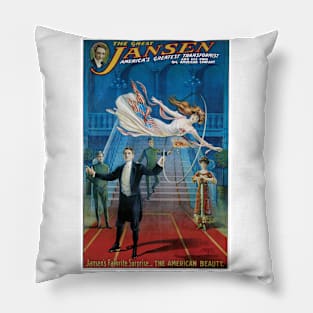 Vintage Magic Poster Art, The Great Jansen Pillow