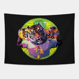 Skate Tiger Tapestry