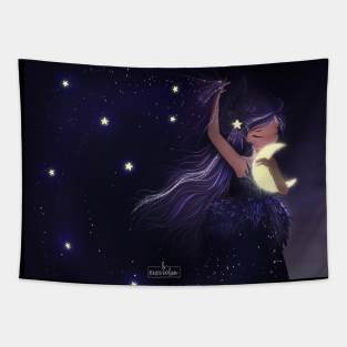 Goddess of Stars and Nights - Nyx Tapestry