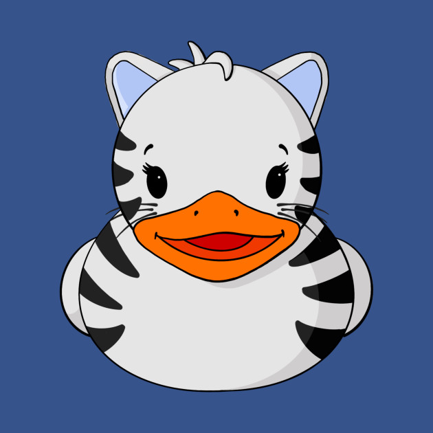 Disover White Tiger Rubber Duck - Rubber Duckie - T-Shirt