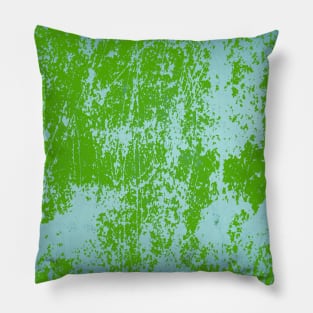 Blue green grunge Pillow