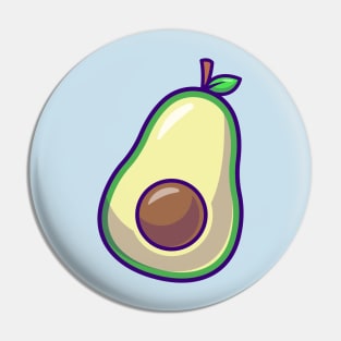 Avocado Fruit Cartoon Pin