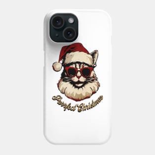 Christmas santa cat Phone Case