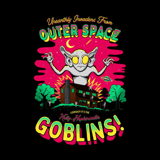 Unearthly Invaders from Outer Space, Lookout! It's the Kelly-Hopkinsville Goblins Cute Cryptid Aliens by Strangeology