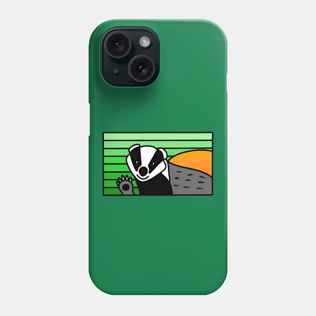 Funny Badger Phone Case by Andrew Hau
