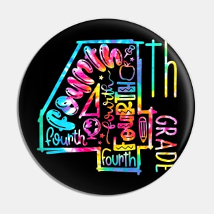 Fourth Grade 4th Grade Back To School Student Pin