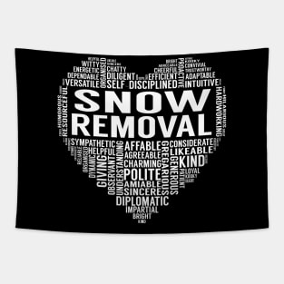 Snow Removal Heart Tapestry
