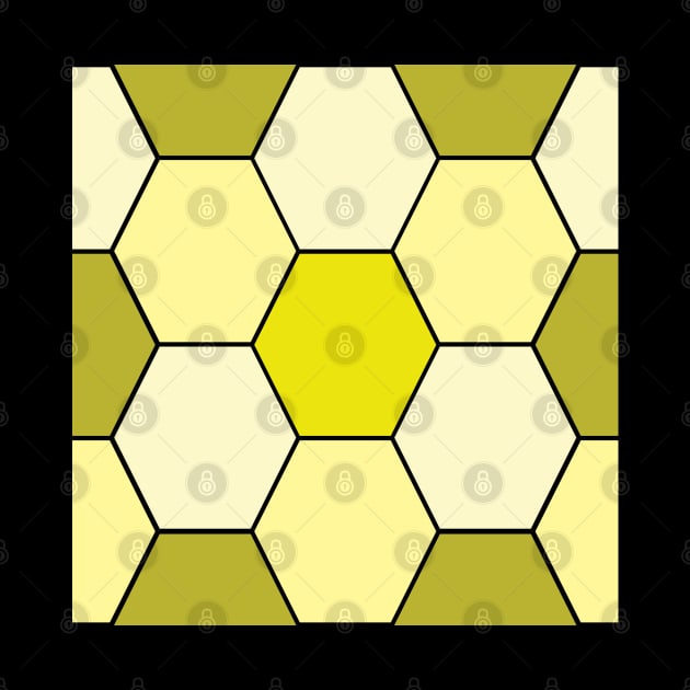 Yellow Hexagon by GerrardShuttleworthArt