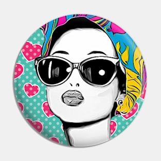 pop art kiss Pin