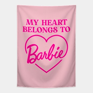 My Heart Belongs To Barbie - Barbiecore Aesthetic Tapestry