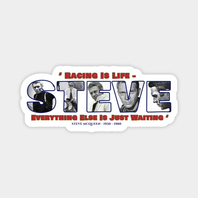 STEVE MCQUEEN RACE Magnet by CS77