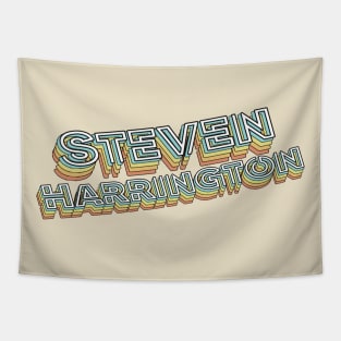 Steve Harrington Retro Typography Faded Style Tapestry