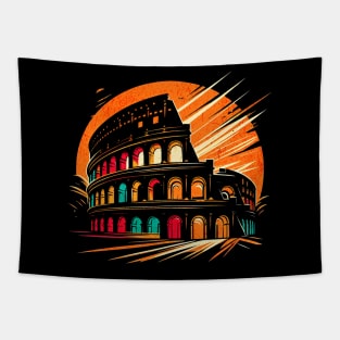 Roman Colosseum Italy Retro Design Tapestry