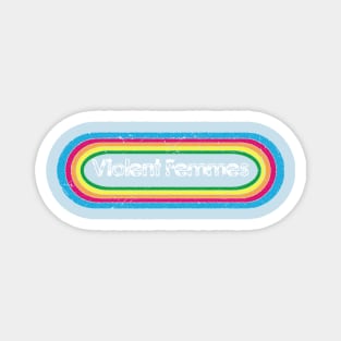 violent ll rainbow retro Magnet