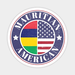 Proud Mauritian-American Badge - Mauritius Flag Magnet