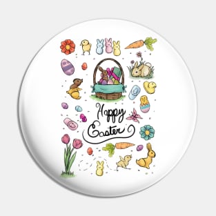 Happy Easter Art Pin