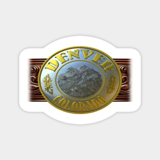 Denver, Colorado Western/Cowboy Belt Buckle Magnet