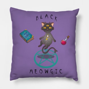 Black Meowgic Pillow