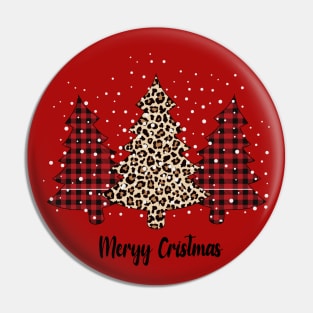 Buffalo Plaid Christmas Pin